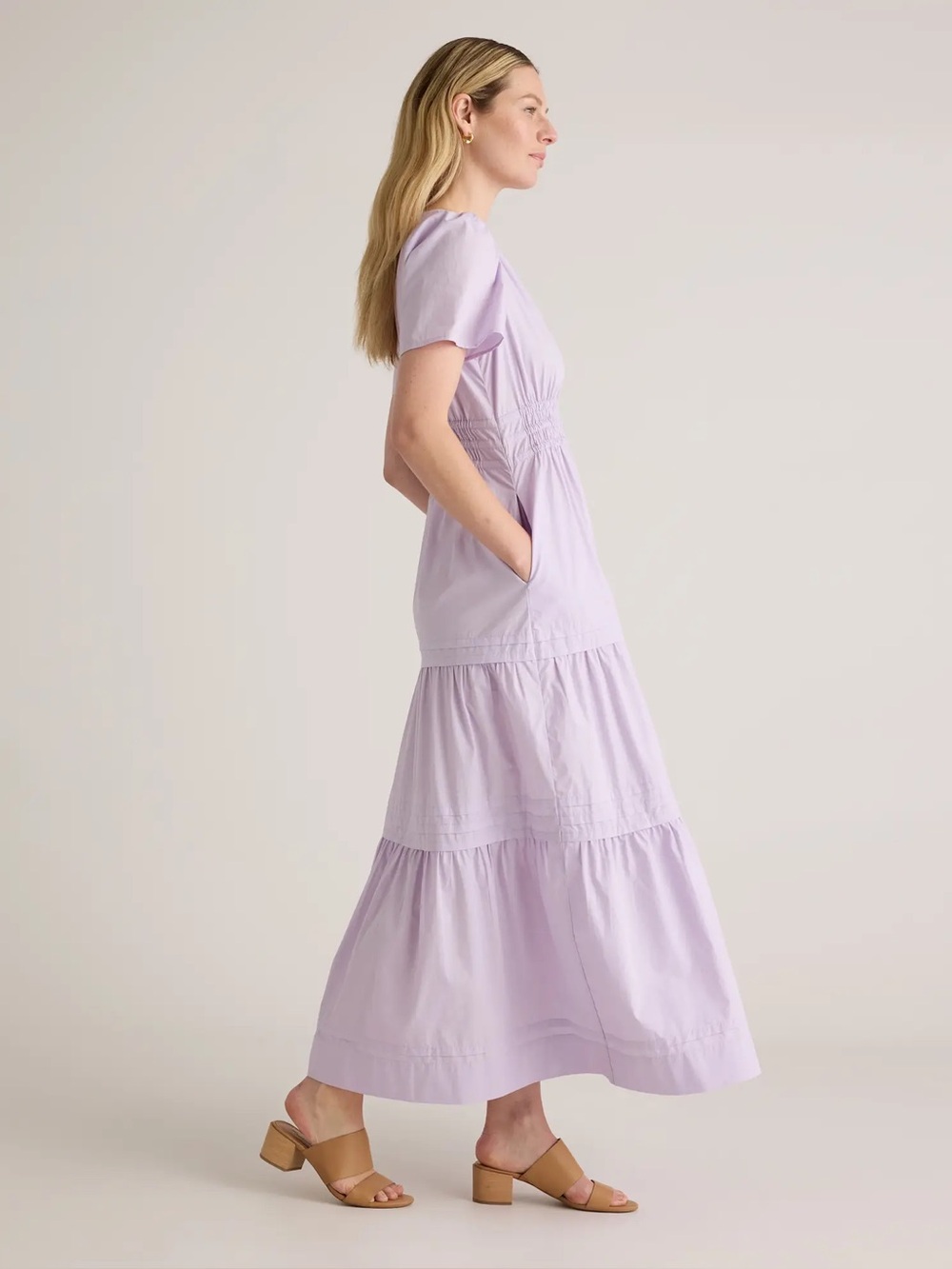 Quince Lavender Tiered Maxi Dress - Picture 2 of 9